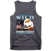 Wtf Is A Kilometer Eagle Badge American Signature Burger Tank Top