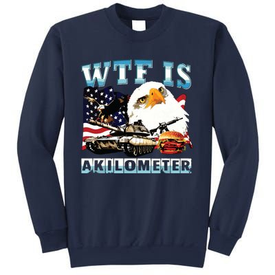 Wtf Is A Kilometer Eagle Badge American Signature Burger Sweatshirt