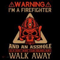 Warning I'm A Firefighter And An Asshole 16 in Basic Backpack