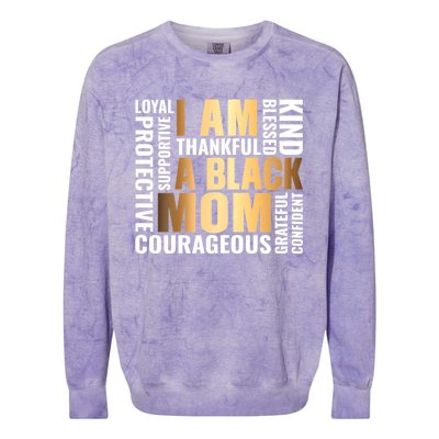 Womens I'm A Black Mom African American Mother's Day Colorblast Crewneck Sweatshirt