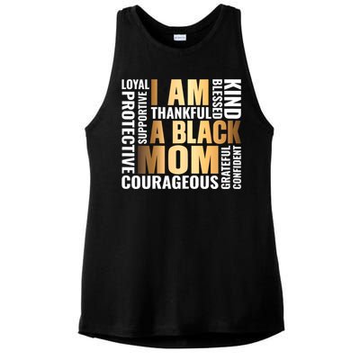 Womens I'm A Black Mom African American Mother's Day Ladies PosiCharge Tri-Blend Wicking Tank