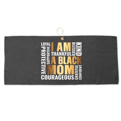 Womens I'm A Black Mom African American Mother's Day Large Microfiber Waffle Golf Towel