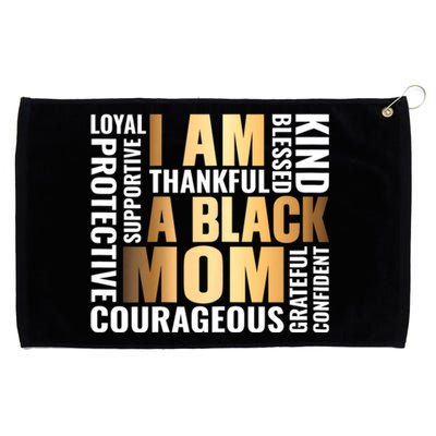 Womens I'm A Black Mom African American Mother's Day Grommeted Golf Towel