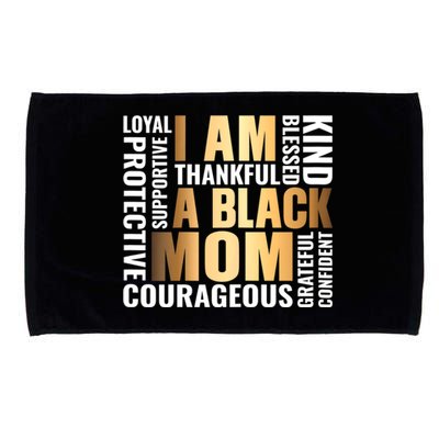 Womens I'm A Black Mom African American Mother's Day Microfiber Hand Towel