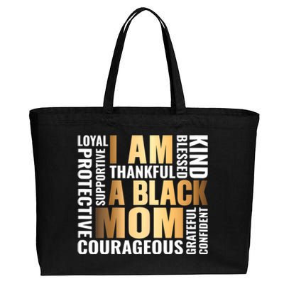 Womens I'm A Black Mom African American Mother's Day Cotton Canvas Jumbo Tote