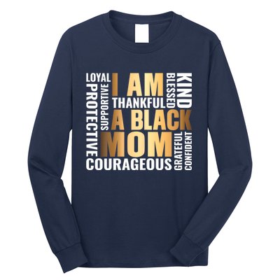 Womens I'm A Black Mom African American Mother's Day Long Sleeve Shirt