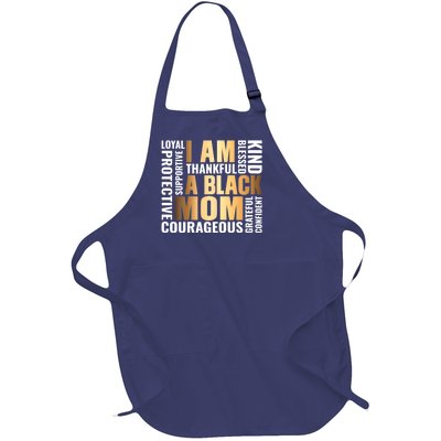 Womens I'm A Black Mom African American Mother's Day Full-Length Apron With Pockets