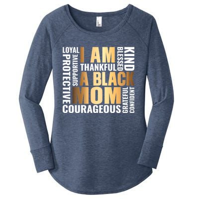 Womens I'm A Black Mom African American Mother's Day Women's Perfect Tri Tunic Long Sleeve Shirt