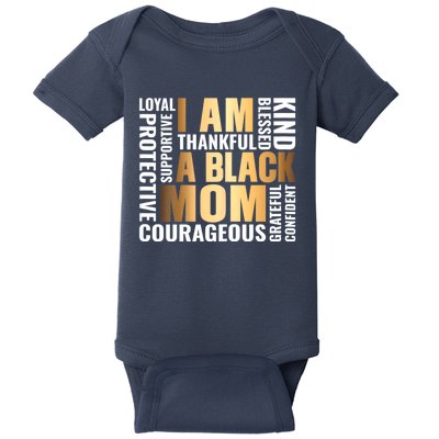 Womens I'm A Black Mom African American Mother's Day Baby Bodysuit