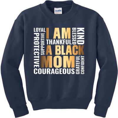 Womens I'm A Black Mom African American Mother's Day Kids Sweatshirt