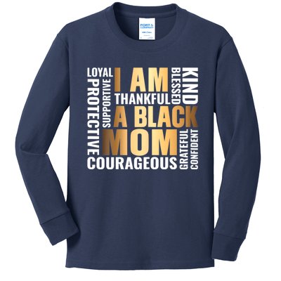 Womens I'm A Black Mom African American Mother's Day Kids Long Sleeve Shirt