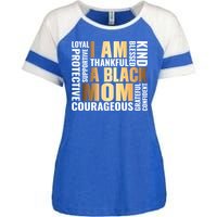 Womens I'm A Black Mom African American Mother's Day Enza Ladies Jersey Colorblock Tee