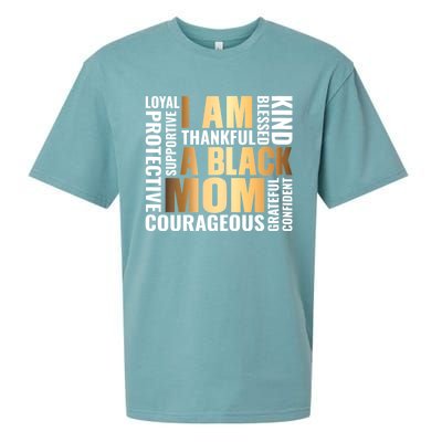 Womens I'm A Black Mom African American Mother's Day Sueded Cloud Jersey T-Shirt