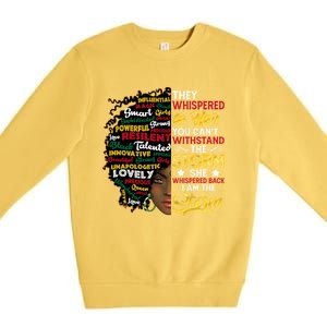 Wo I Am Storm They Whispered To Her You Can't Withstand Gift Premium Crewneck Sweatshirt