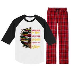 Wo I Am Storm They Whispered To Her You Can't Withstand Gift Raglan Sleeve Pajama Set