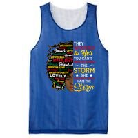 Wo I Am Storm They Whispered To Her You Can't Withstand Gift Mesh Reversible Basketball Jersey Tank