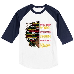 Wo I Am Storm They Whispered To Her You Can't Withstand Gift Baseball Sleeve Shirt