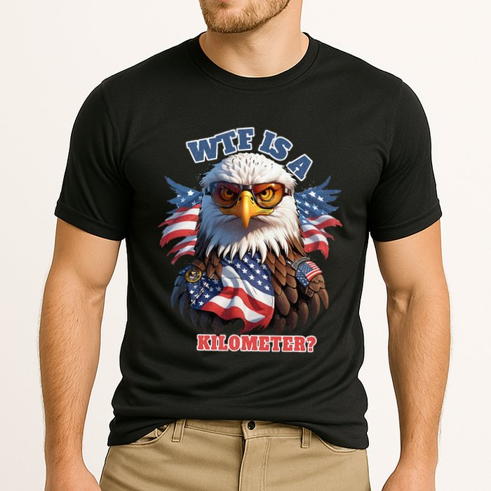 Wtf Is A Kilometer Eagle Usa July 4th Performance Shirt