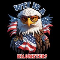Wtf Is A Kilometer Eagle Usa July 4th 16 in Basic Backpack