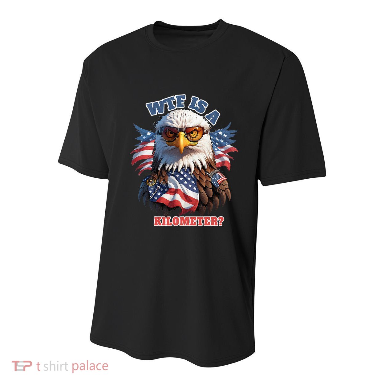 Wtf Is A Kilometer Eagle Usa July 4th Youth Performance Sprint T-Shirt