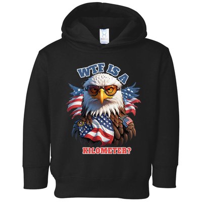 Wtf Is A Kilometer Eagle Usa July 4th Toddler Hoodie