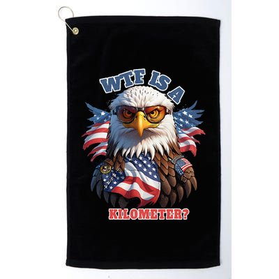 Wtf Is A Kilometer Eagle Usa July 4th Golf Towel