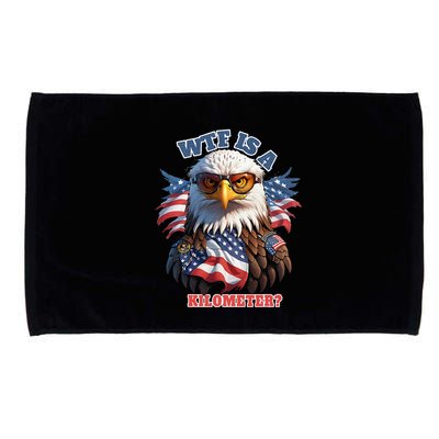 Wtf Is A Kilometer Eagle Usa July 4th Microfiber Hand Towel