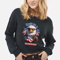 Wtf Is A Kilometer Eagle Usa July 4th Cropped Pullover Crew