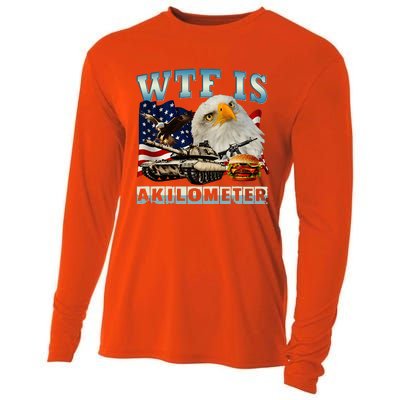 Wtf Is A Kilometer Eagle Badge American Signature Burger Cooling Performance Long Sleeve Crew