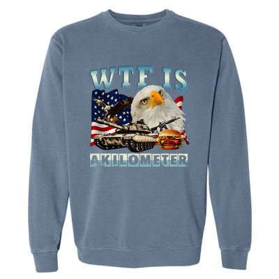 Wtf Is A Kilometer Eagle Badge American Signature Burger Garment-Dyed Sweatshirt