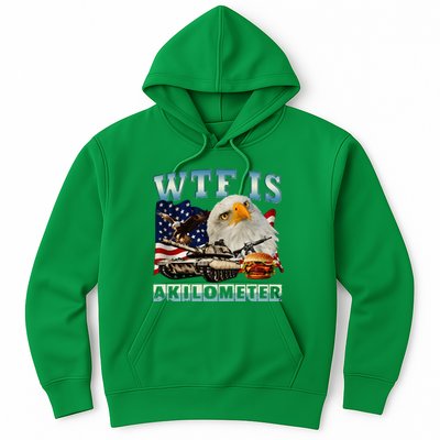 Wtf Is A Kilometer Eagle Badge American Signature Burger Hoodie