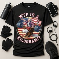 Wtf Is A Kilogram Funny 4th Of July Patriotic Eagle Usa Cooling Performance Crew T-Shirt