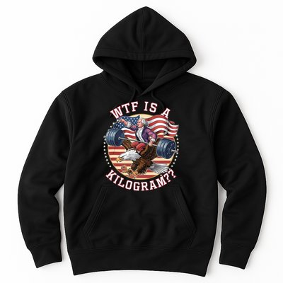 Wtf Is A Kilogram Funny 4th Of July Patriotic Eagle Usa Hoodie