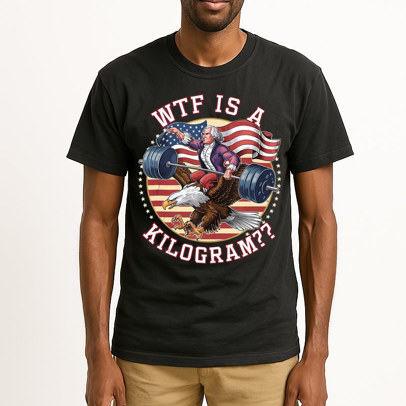 Wtf Is A Kilogram Funny 4th Of July Patriotic Eagle Usa Tall T-Shirt