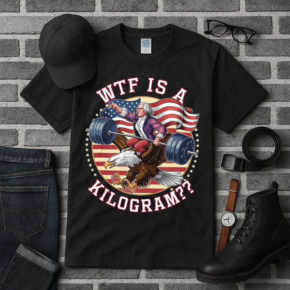 Wtf Is A Kilogram Funny 4th Of July Patriotic Eagle Usa Tall T-Shirt