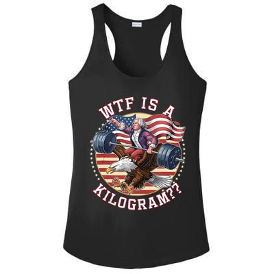 Wtf Is A Kilogram Funny 4th Of July Patriotic Eagle Usa Ladies PosiCharge Competitor Racerback Tank