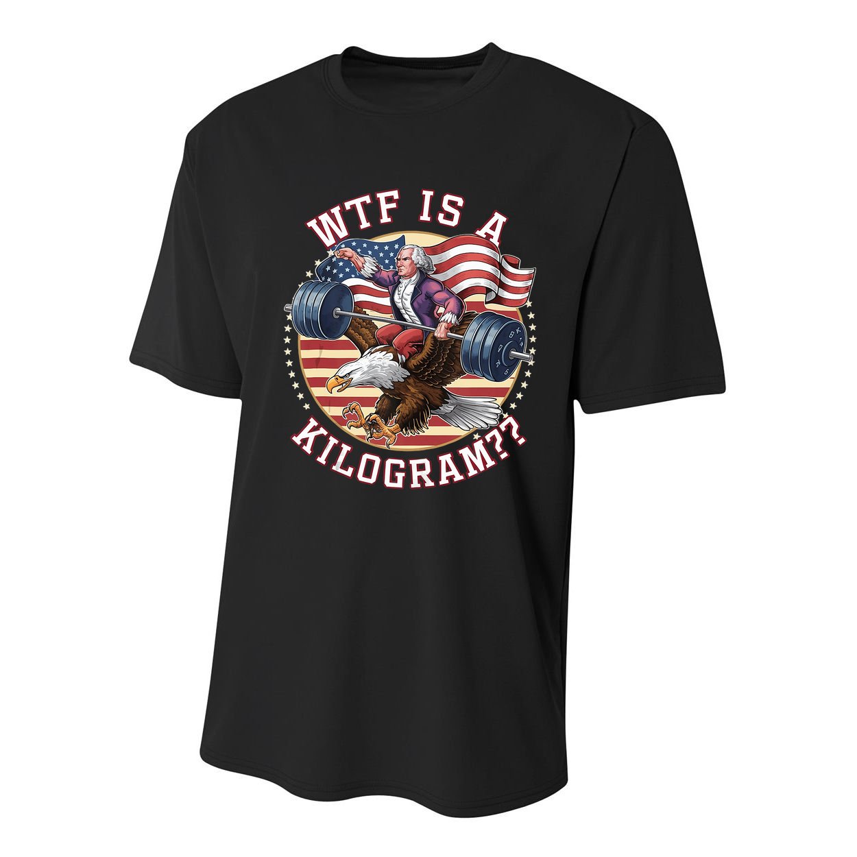 Wtf Is A Kilogram Funny 4th Of July Patriotic Eagle Usa Youth Performance Sprint T-Shirt
