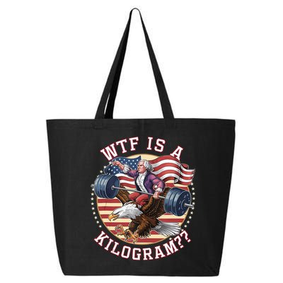Wtf Is A Kilogram Funny 4th Of July Patriotic Eagle Usa 25L Jumbo Tote