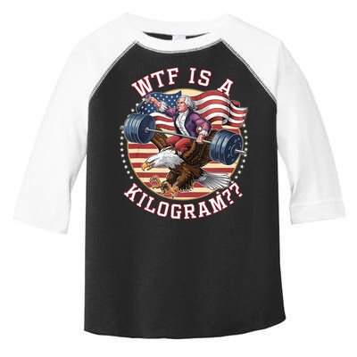 Wtf Is A Kilogram Funny 4th Of July Patriotic Eagle Usa Toddler Fine Jersey T-Shirt
