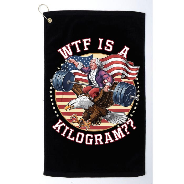Wtf Is A Kilogram Funny 4th Of July Patriotic Eagle Usa Golf Towel