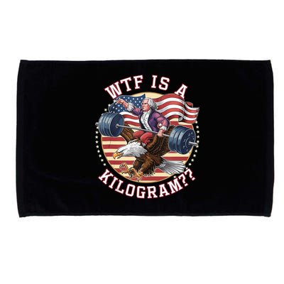 Wtf Is A Kilogram Funny 4th Of July Patriotic Eagle Usa Microfiber Hand Towel