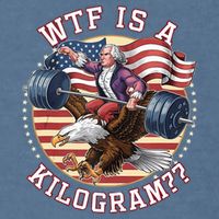 Wtf Is A Kilogram Funny 4th Of July Patriotic Eagle Usa Garment-Dyed Sweatshirt