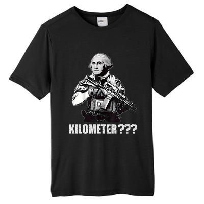 What Is A Kilometer George Washington Meme Funny 4th Of July Tall Fusion ChromaSoft Performance T-Shirt