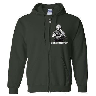 What Is A Kilometer George Washington Meme Funny 4th Of July Full Zip Hoodie