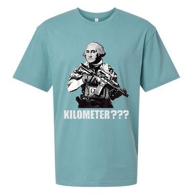 What Is A Kilometer George Washington Meme Funny 4th Of July Sueded Cloud Jersey T-Shirt