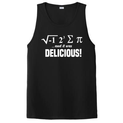 Wo I Ate Some Pie And It Was Delicious Funny Math Pun Pi Day V-Neck PosiCharge Competitor Tank