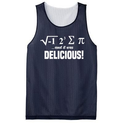 Wo I Ate Some Pie And It Was Delicious Funny Math Pun Pi Day V-Neck Mesh Reversible Basketball Jersey Tank