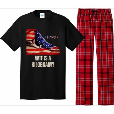 Wtf Is A Kilogram Funny 4th Of July Usa2024 Patriotic Pajama Set