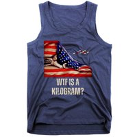 Wtf Is A Kilogram Funny 4th Of July Usa2024 Patriotic Tank Top