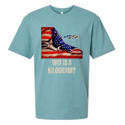 Wtf Is A Kilogram Funny 4th Of July Usa2024 Patriotic Sueded Cloud Jersey T-Shirt